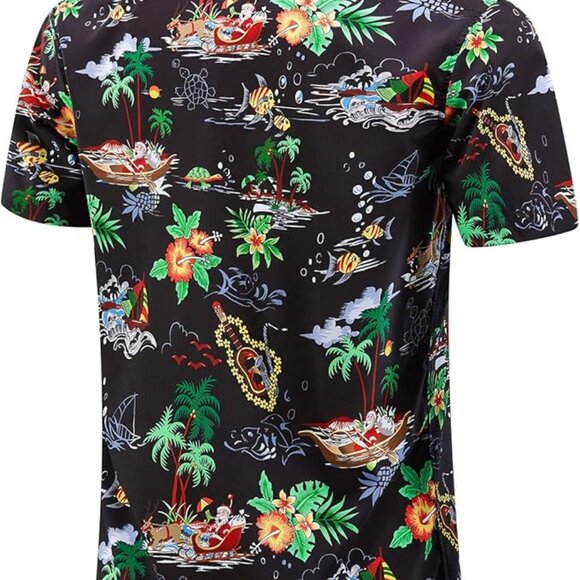 Men's Hawaiian Santa Dress Shirts NWOT - Picture 2 of 3